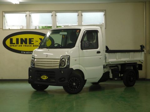 【軽トラカスタム】DA-63 キャリートラック 特装車”頑丈ダンプ”荷台＆各種パーツをベッドライナーLINE-X塗装♪